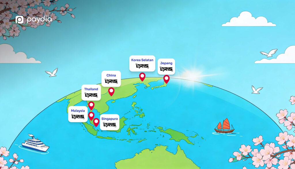 QRIS Cross Border Paydia: Thailand Malaysia Singapura China Jepang Korea Selatan