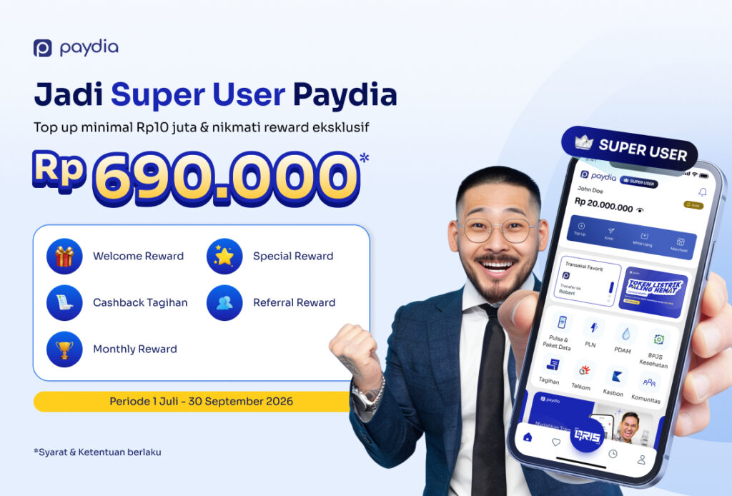 Program Super User Paydia raih reward saldo cashback hingga Rp690.000
